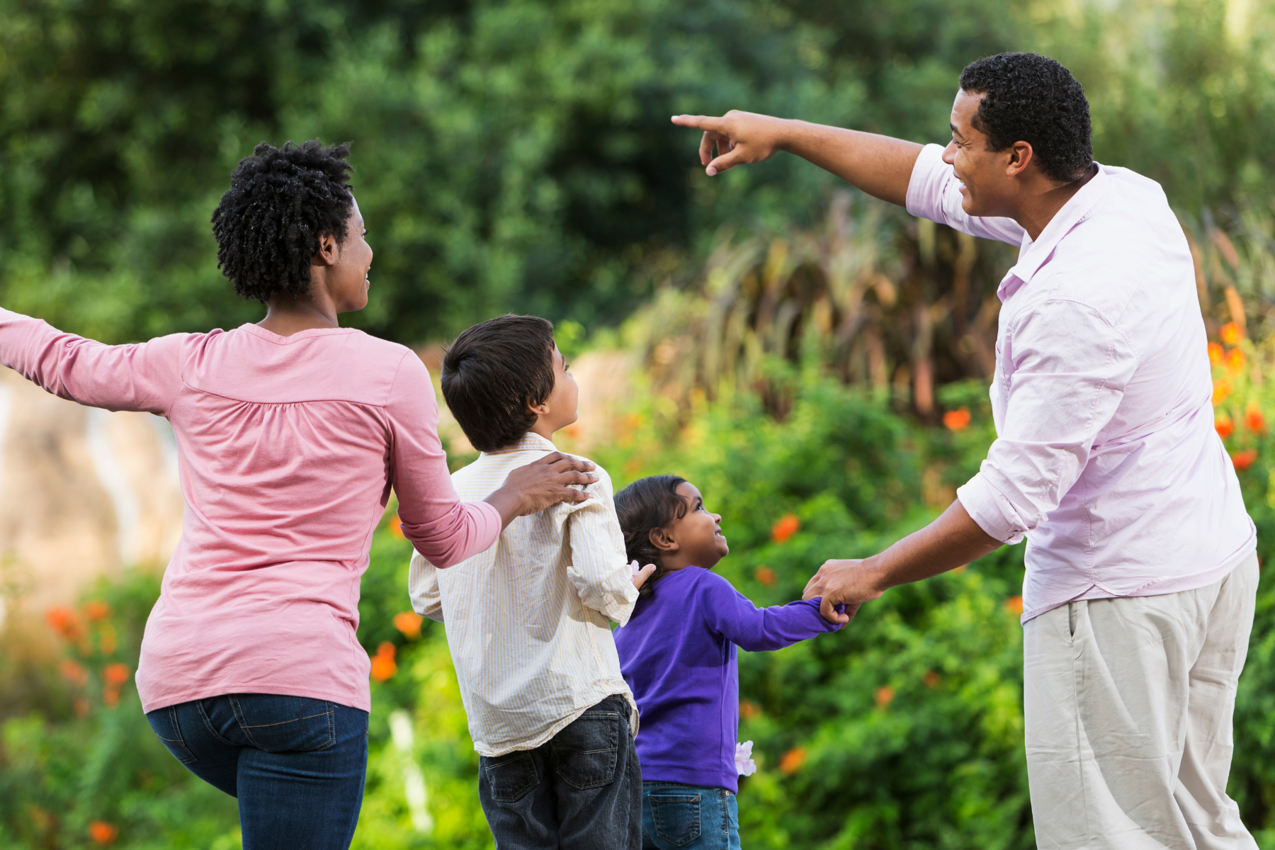 a family visits daniel stowe botanical gardens