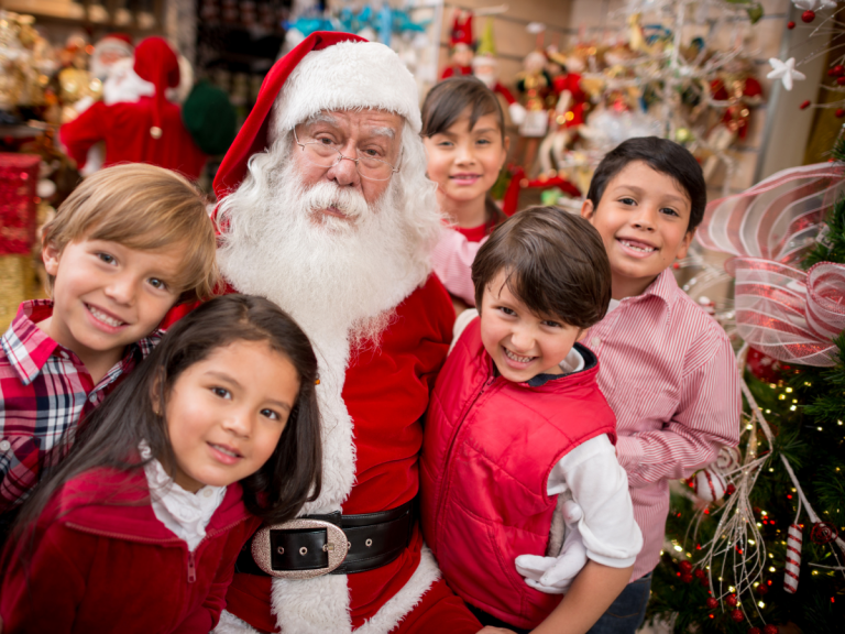 Photos with Santa in Charlotte: kids with santa