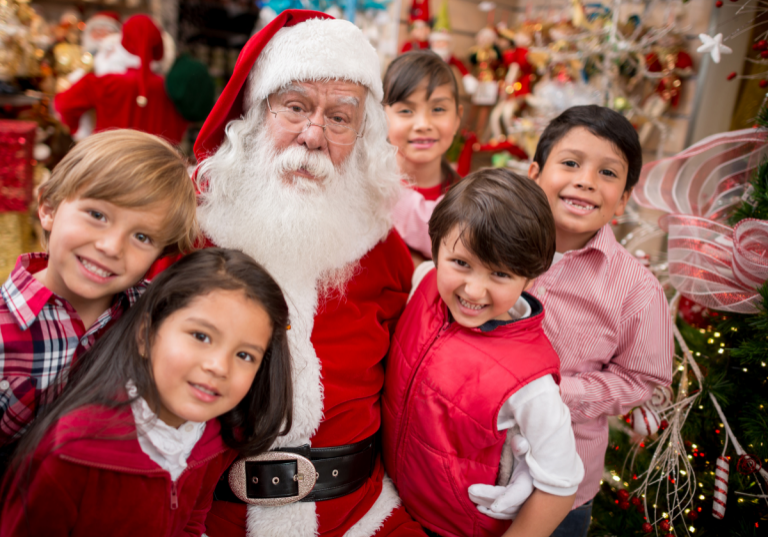 Photos with Santa in Charlotte: kids with santa