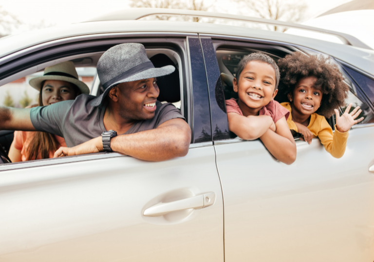 Day Trips from Dallas: family in their car